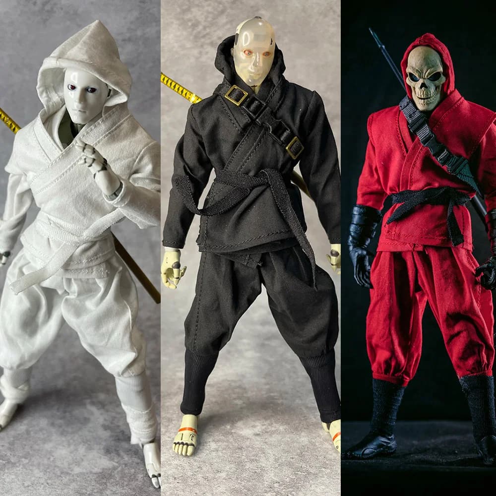 6 Solid Colors 1/12 Scale Male Figure Accessory Japanese Ninja Costume Ancient Uniform Model for 6'' Mezco Vt Action Figure