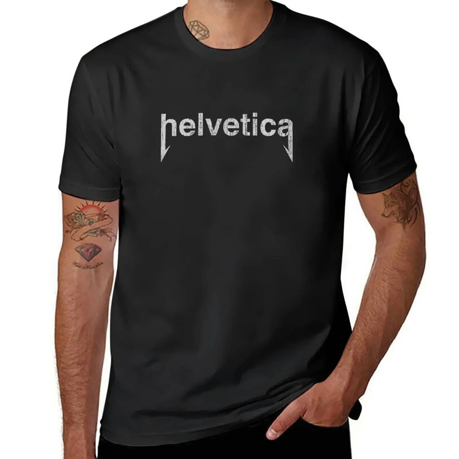 Vintage Heavy Metal Helvetica T-Shirt shirts graphic rapper graphic tees kawaii clothes basketball graphic tees mens t shirts