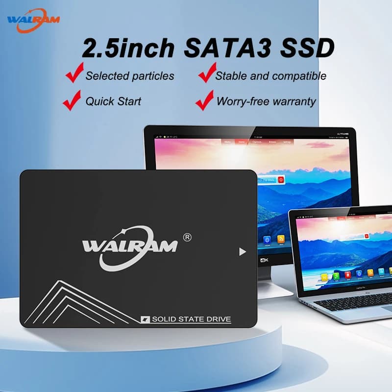 WALRAM 2.5 SATA3 SSD 1TB 2TB 512GB 500GB 480GB Desktop Internal SATA 3 Hard Disk 256GB 240GB 128GB 120GB HDD 1 TB For Laptop PC