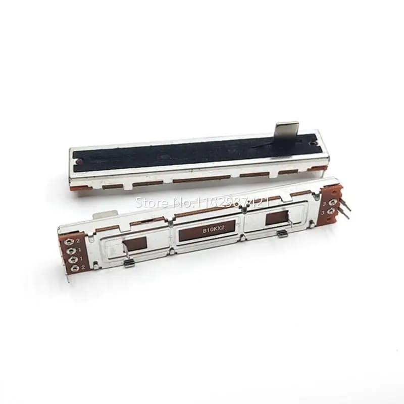 2 Pieces SC609G Mixer 88MM Sliding Potentiometer B10K B10Kx2 6Pin Dual Channel Volume Fader Slide Stroke 60MM Handle Length 10MM