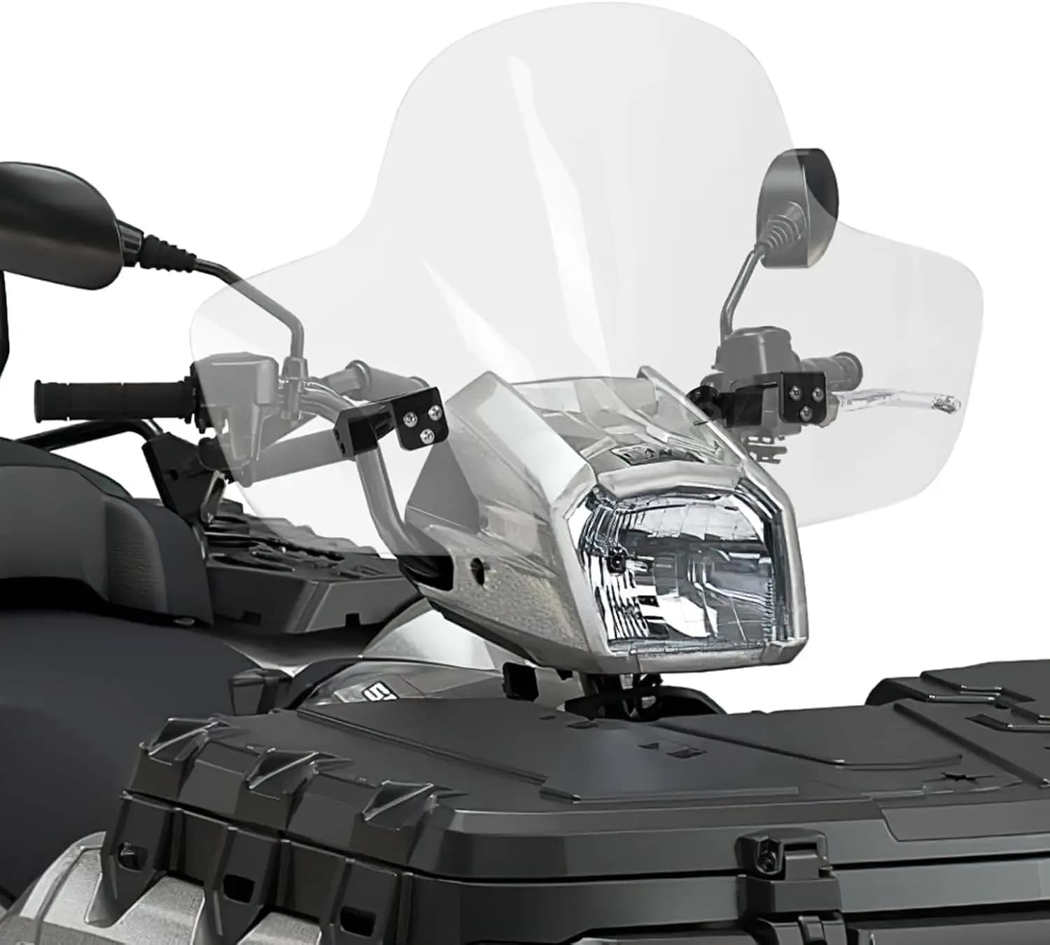 KEMIMOTO ATV Front Windshield with Aluminum Bracket Compatible with Polaris Sportsman 570 850 450 SP EPS Premium Touring XP 1000