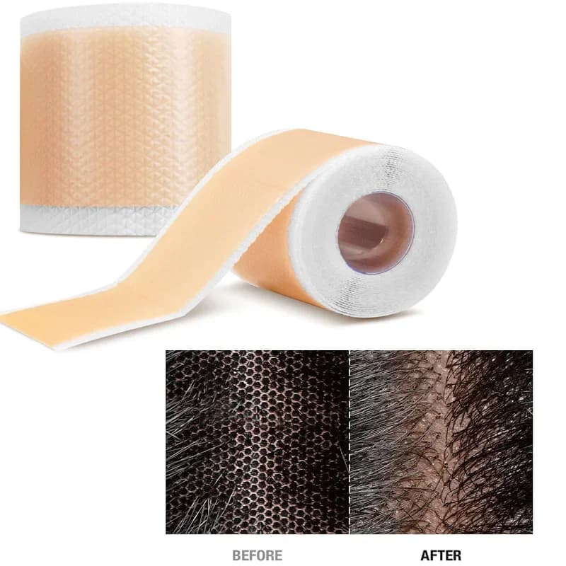 Wig Adhesive Tape Lace Wig Grids Silicone Lace Tape Healer Breathable Wig Knots Healer Hair Tape Non-Slip Silicone Scar wig glue