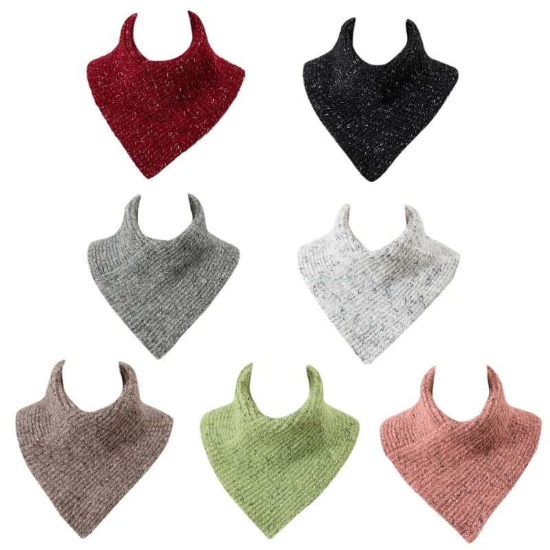 SZL Knit Collar Scarf Winter Warm Scarf For Women Neck Wrap Knitted Elastic False Collar Scarf Warm Winter Cycling