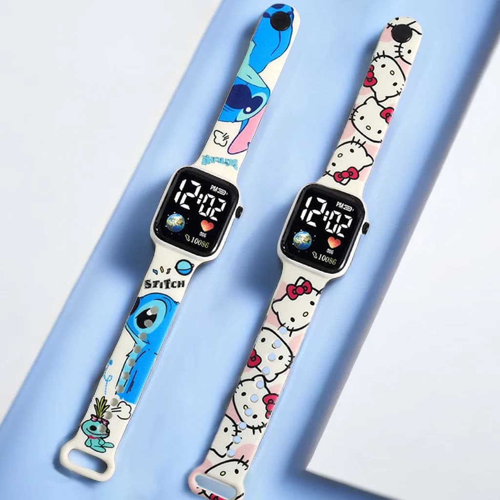 New Stitch Children Watches Girls Children's electronic watch Hello Kitty digital watch Women's children's watch