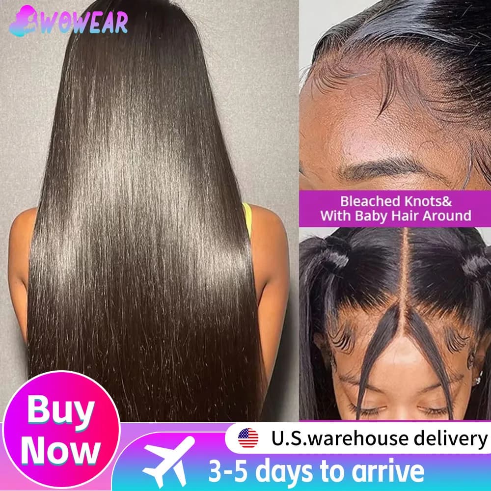 30 36 40 Inch Straight Wigs 5x5 Glueless Wear and Go Human Hair Wig 4x4 Human Hair Wigs Pre -Cut Wig 220 Density for Women