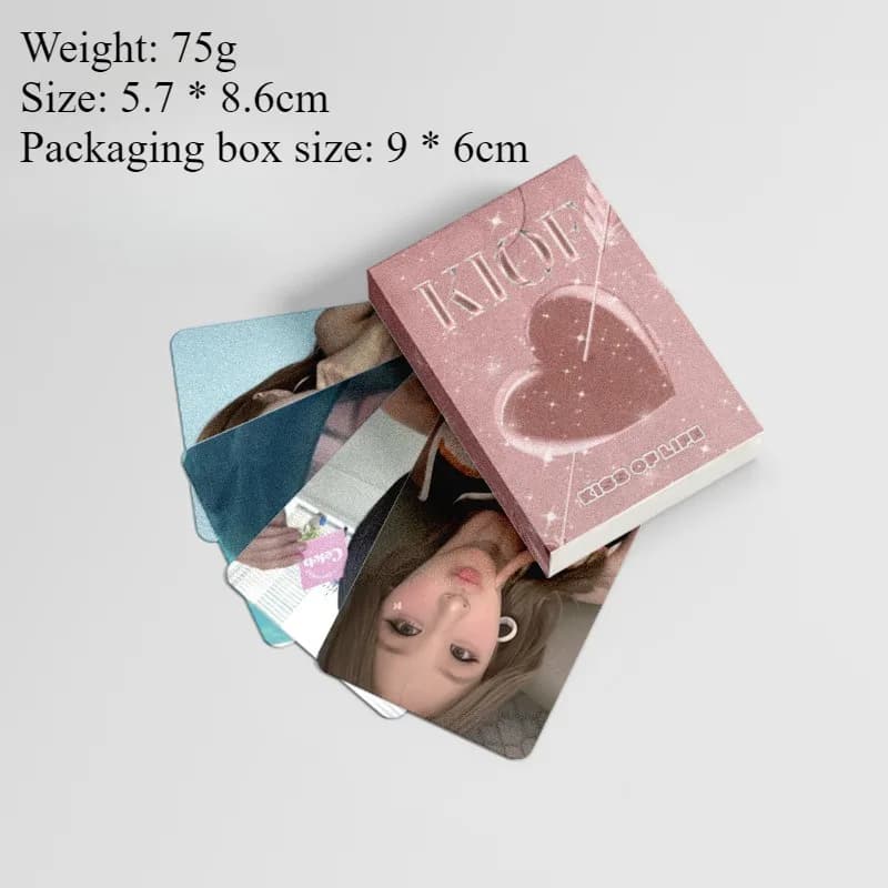50pcs KPOP KISS OF LIFE Laser Photo Cards Julie Natty Belle LOMO Postcard Special Card Star Surrounding Fans Collection Gift