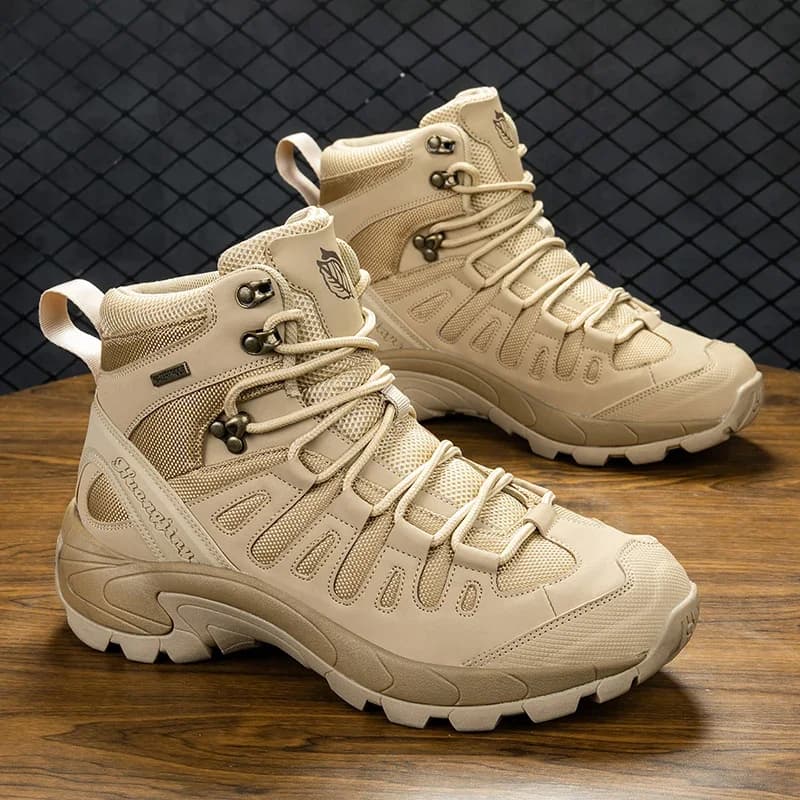 Mens Outdoor Hiking Boots Desert Combat Tactical Boots Male Winter Shoes Men Desert Ankle Boots Work Safety Shoes Big Size 39-46
