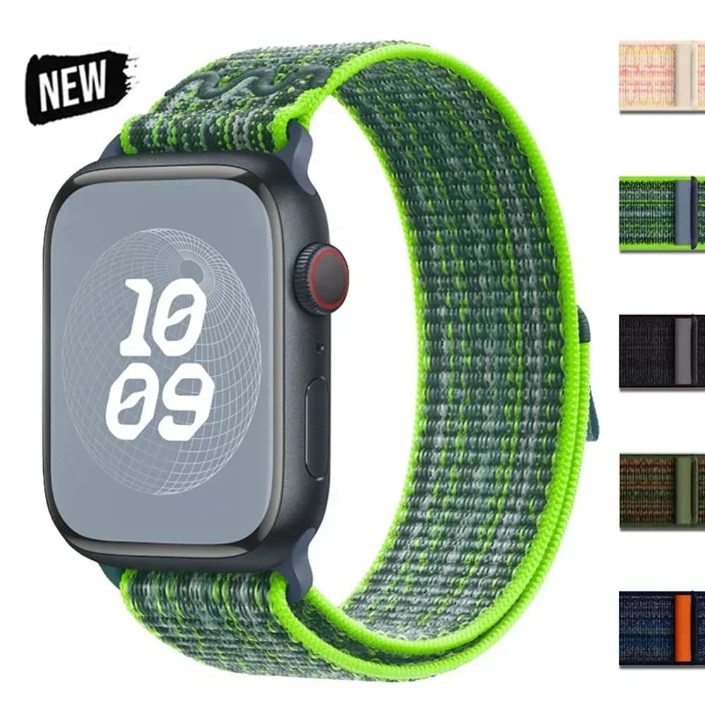Nylon Band for Apple Watch Band Ultra 2 49mm 44mm 40mm 45mm 41mm 42mm 40mm Bracelet Strap IWatch Ultra Series 9 7 6 5 Se 8