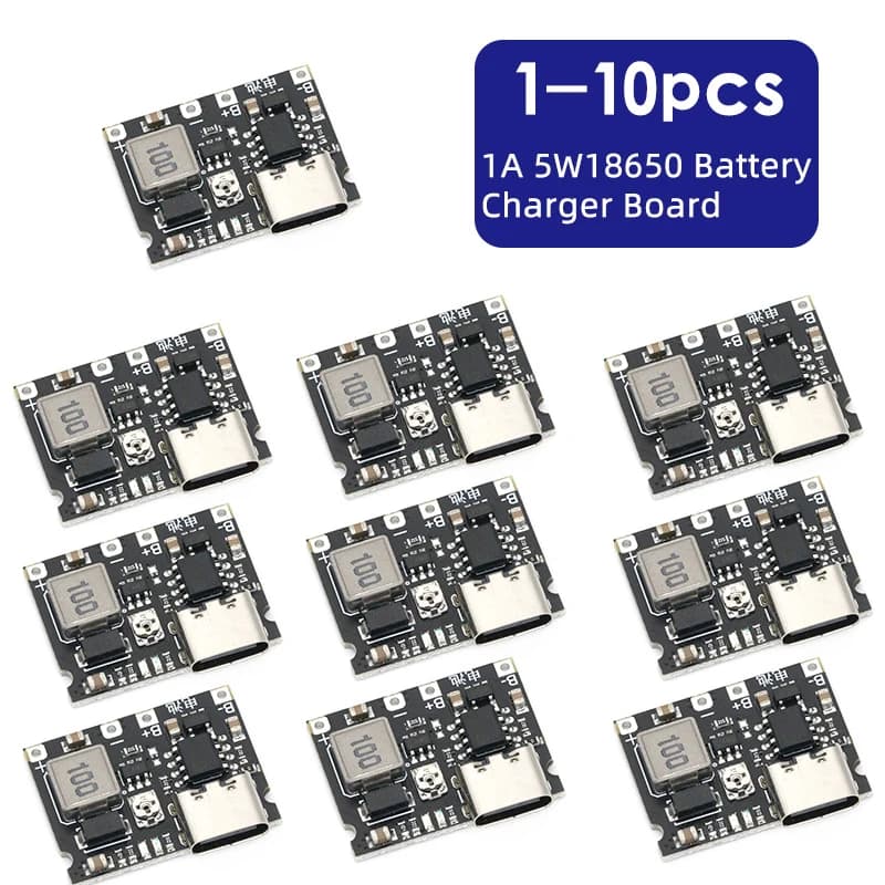 Lithium Li-ion 18650 3.7V 4.2V Battery Charger Board DC-DC Step Up Boost Module TP4056 DIY Kit Parts