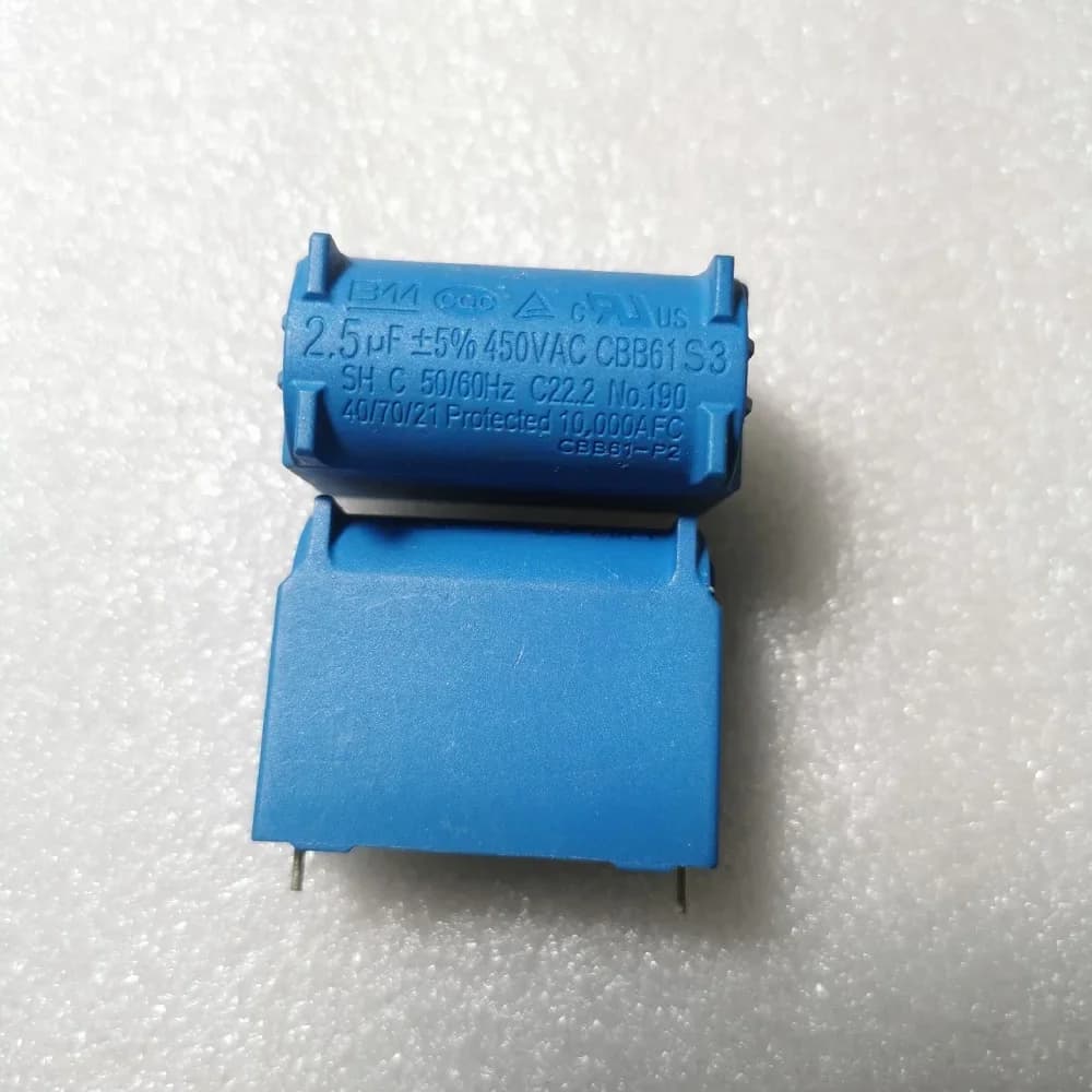 10pcs/lot CBB61 BM film capacitor Air conditioner inne 1uF 1.2uF 1.5uF 2uF 2.5uF 3uF 3.5uF 4uF 4.5uF 5uF 450V Starter Capacitor