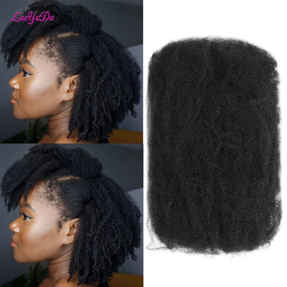 Afro kinky Curly Synthetic Braiding Hair Extensions For DIY Good Omens Cosplay 10 Inch 50g/pcs For Dreadlocks Twist Braids Hair