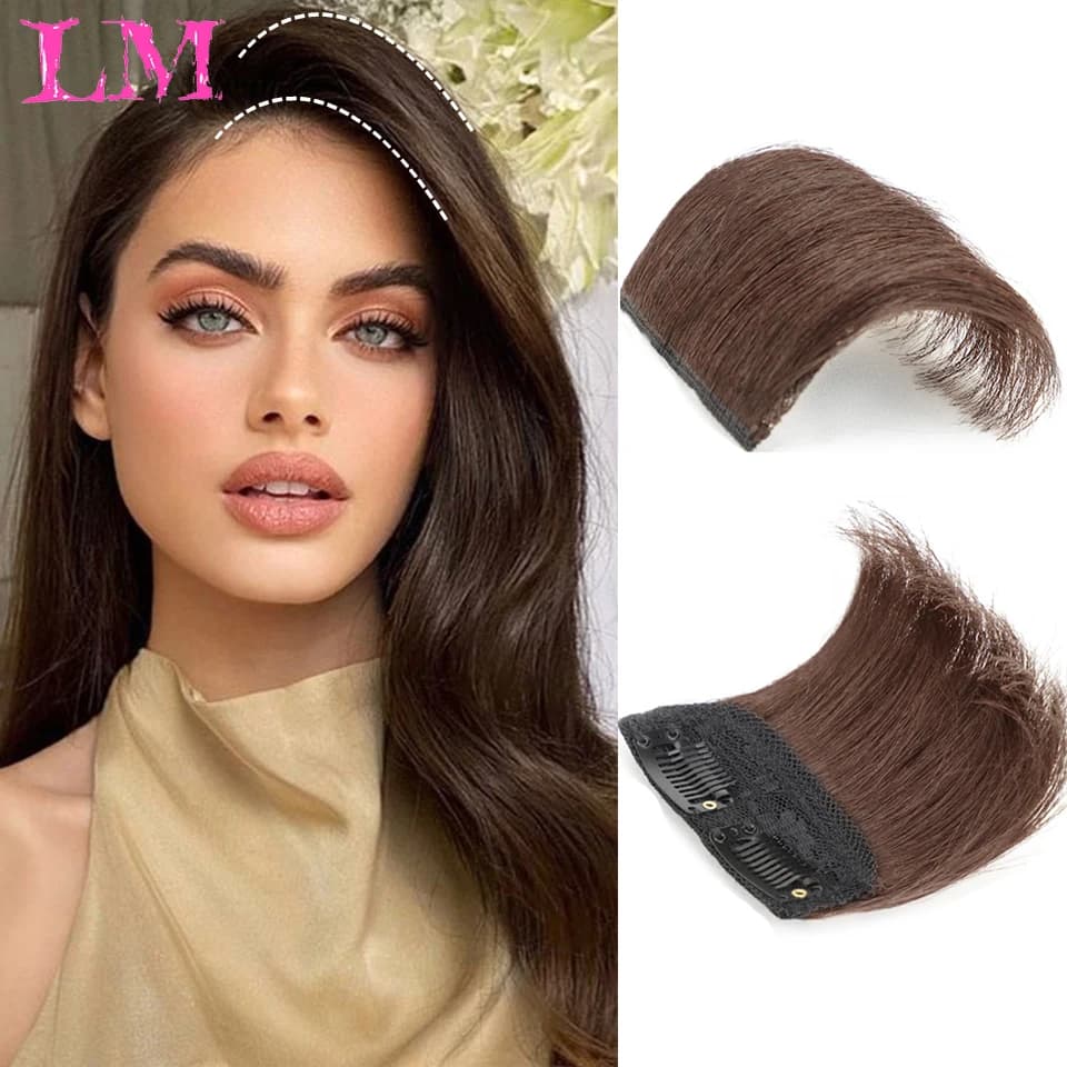 LM Synthetic Invisable Seamless Hair Pads Clip In 2Clips Increase Hair Volume Hair Extensions Top Side Cover Hairpiece