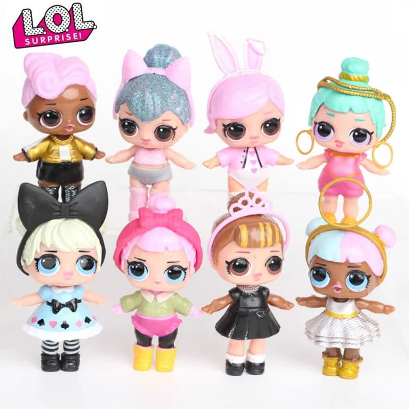 L.O.L. Surprise! Glitter Confetti Series 8-Piece Set - LOL Surprise Doll Ornaments and Action Figures - Anime Toys for Kids and Girls