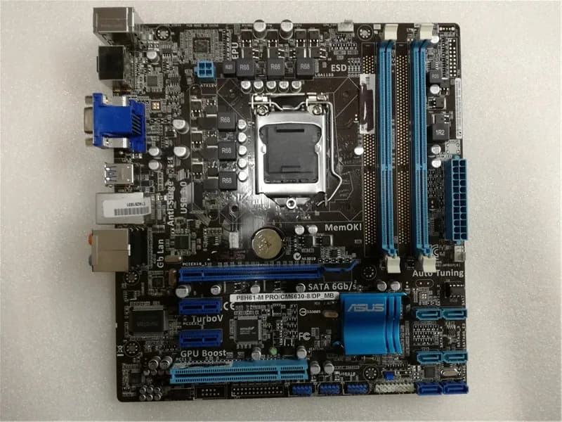 Asus P8H61-M PRO/CM6630-8 Desktop Motherboard H61 USB 3.0 HDMI LGA 1155 for Intel i3 i5 i7 DDR3 16GB Used Mainboard
