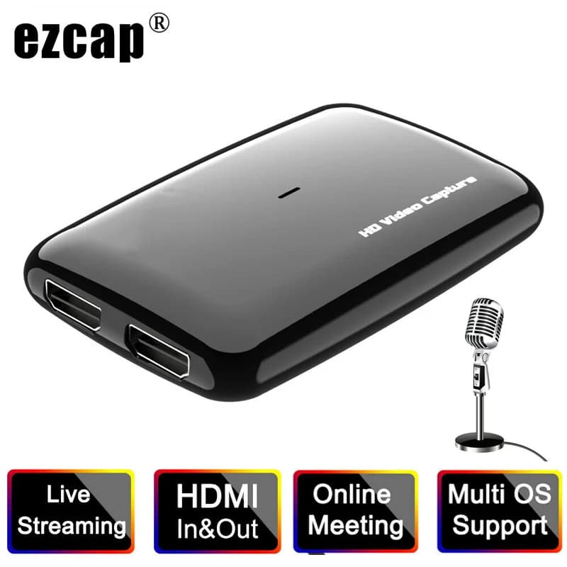 EZCAP301 4K 1080P 60FPS HD HDMI USB 3.0 Video Capture Card Grabber - XBOX PS3 PS4 TV Programs Medical Recording Live Streaming