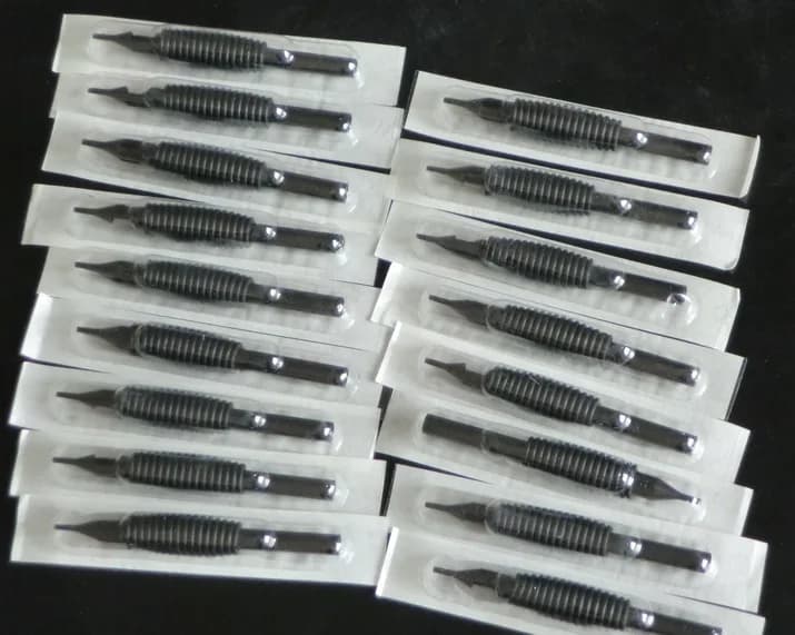 Tattoo Factory Direct Retail 40PCS Mixed 8RT 11RT 16MM Black Rubber Disposable Tattoo Tubes Grips for Tattoo Supply