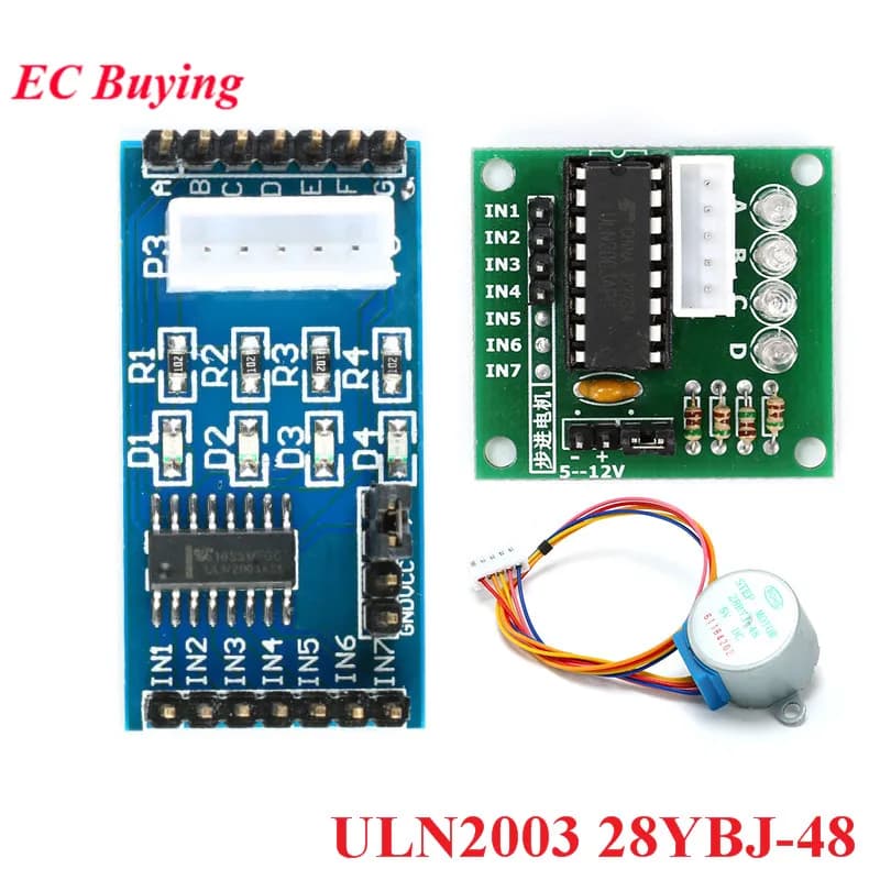 ULN2003 Stepper Motor Driver Board Module 28BYJ-48 5V DC for Arduino AVR SMD 4 Phase Gear Motor DIY Electronic Project