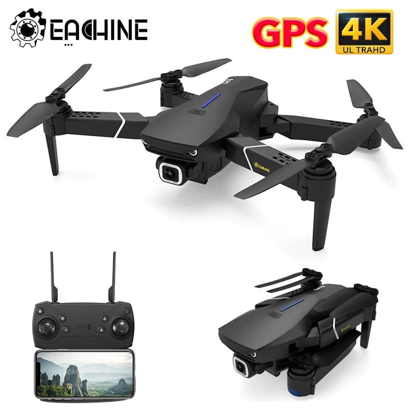 Eachine E520S GPS Follow Me Quadcopter with 4K/1080P HD Camera, Foldable FPV Drone with Altitude Hold, Durable RC Drone with Wide Angle Camera
