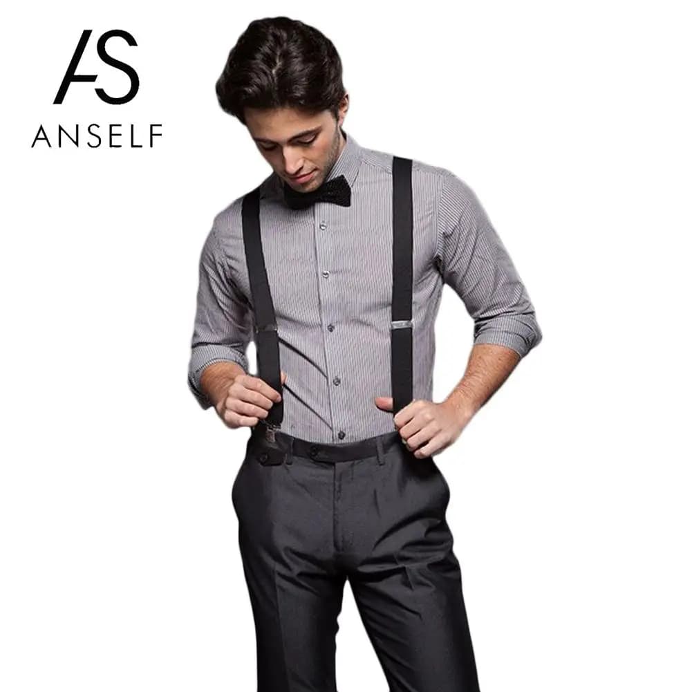 Colorful Adjustable Suspender Brace Belt for Men and Women, Clip-on Unisex Pants Braces with Fully Elastic Y-back Straps