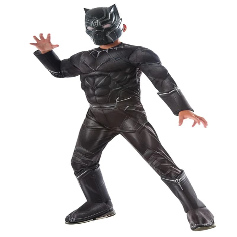Black Panther Costume for Kids - Marvel Infinite War Superhero Cosplay Costume for Boys and Girls - Halloween Costume for Children