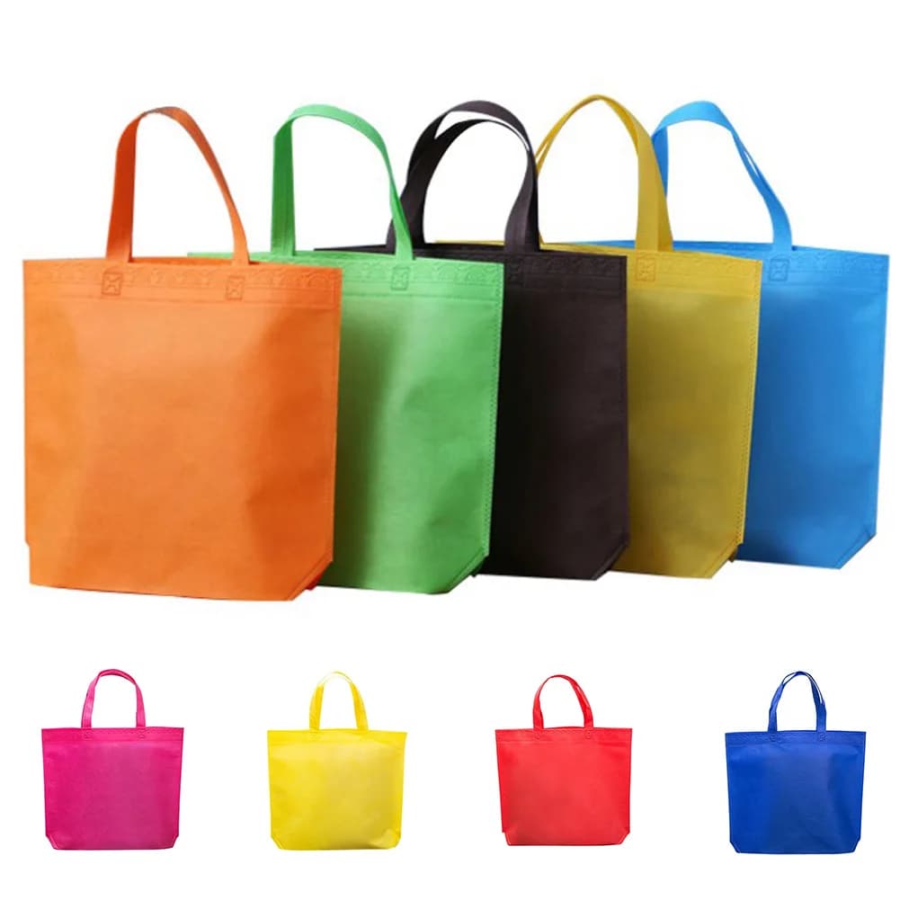 Nonwoven Reusable Grocery Shopping Tote Bag - 1PC Eco-Friendly Storage Handbag