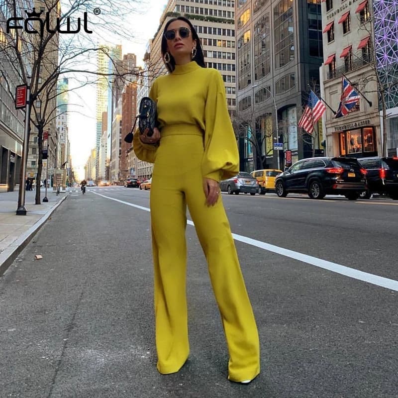 Casual Wide Leg Summer Bodycon Jumpsuit for Women - Overalls with Long Sleeve, White and Black Skinny Rompers - Female's Jumpsuit