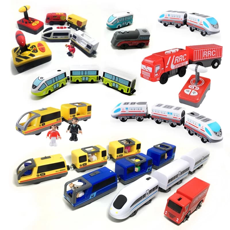 Kids Electric Train Toy with Magnetic Track - Compatible with Brio & Wooden Tracks - Educational Toy for Children
