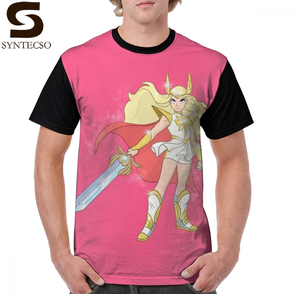 She-Ra T-Shirt | Princess of Power Anime Manga Tee | Awesome Casual Male Polyester Tshirt