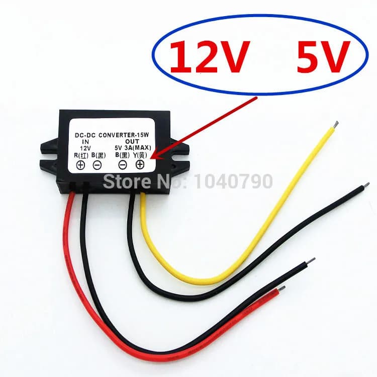 12V to 5V DC Voltage Regulator Car Power Supply Converter | Voltage Stabilizer for Cars