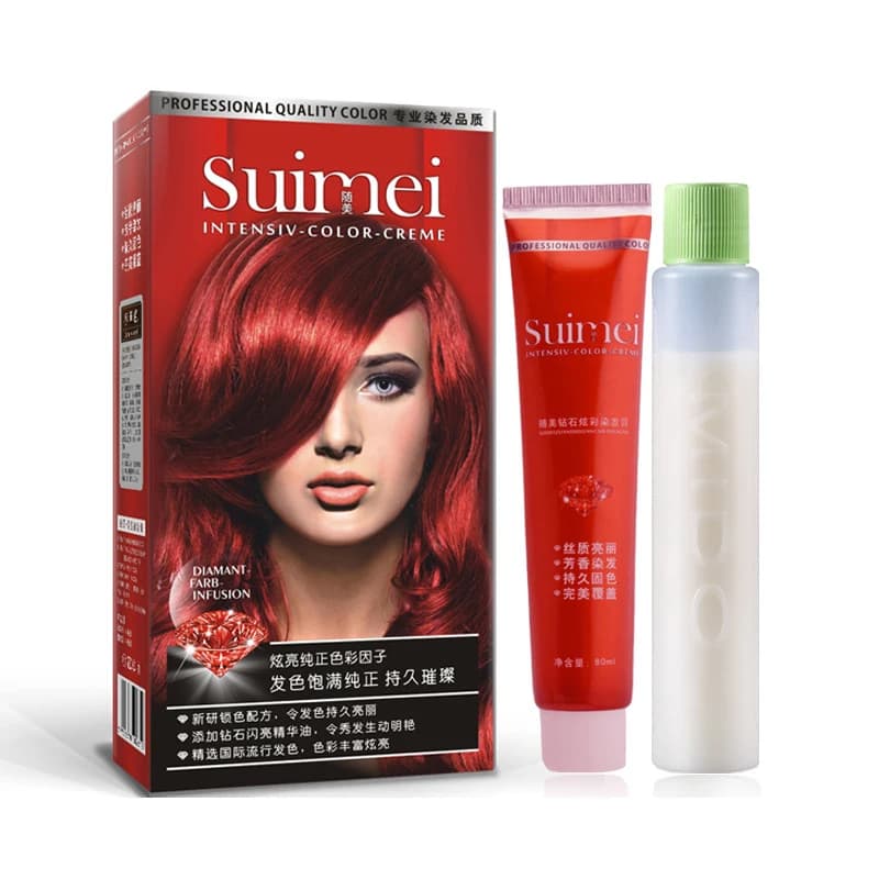Green Red Hair Wax Dye Coloring Cream - Professional Permanent Hair Dye Color Cream with Creme Developer 80mlx2 Styling Tools for DIY