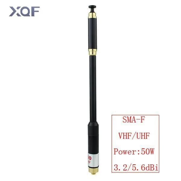High Gain Super Telescopic Antenna (Antenna AL-800) for PRYME, Kenwood, HYT, BAOFENG, and WLKIE TALKIE with SMA-Female Connector - 144/430MHz