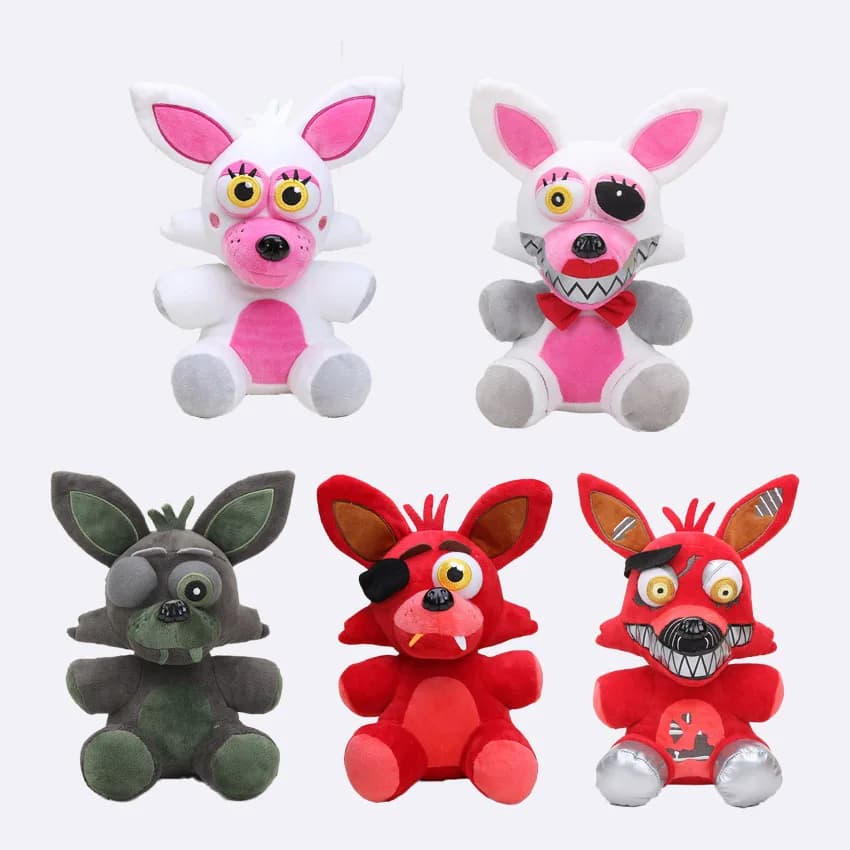 Five Nights at Freddy's Plush Doll - 25cm Nightmare Foxy Mangle Green Phantom Foxy Collectible Video Game Character Toy