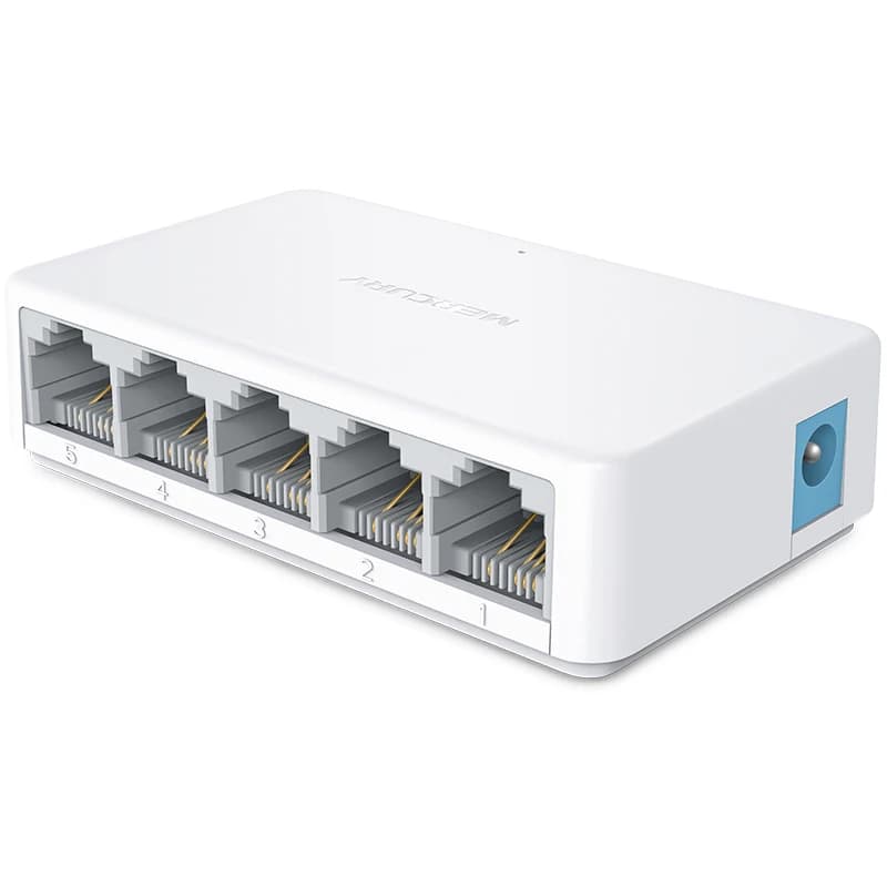 5 Port 10/100M Network Switcher Hub | Fast Ethernet RJ45 Portable Mini Switch Splitter | Travel LAN RJ45 Switch Hub | Powered By 5V0.4A