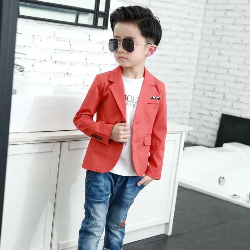 Kids Spring Autumn Suit - Baby Boys Casual Outwear - Child Fashion Two Colors Coats - Boys Blazer for Weddings