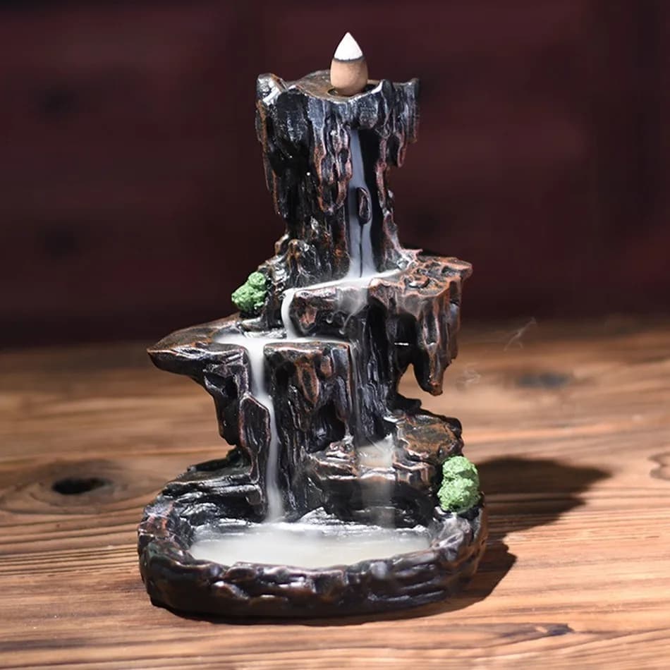 Harz Mountain Smoke Waterfall Backflow Incense Burner - Aroma Decor for Home, Office, or Crafts