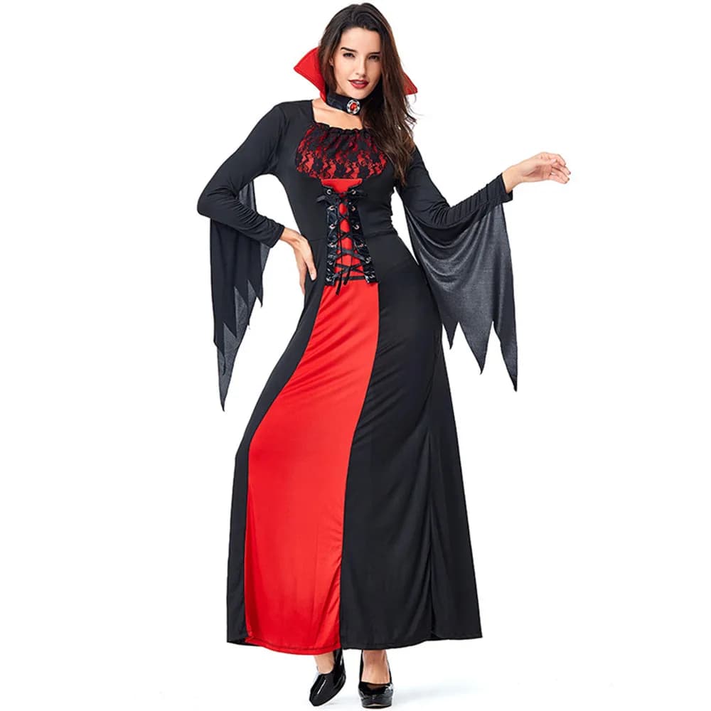 Sexy Vampire Costume Women Masquerade Party Cosplay Gothic Halloween Dress Vampire Role Play Clothing Witch - Halloween Costume