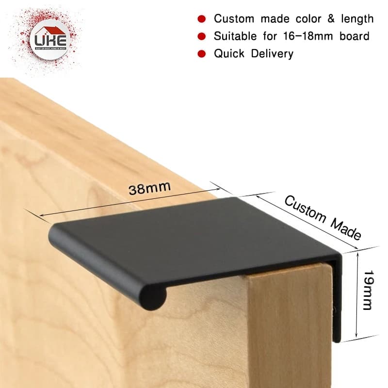 10 Pack of 2'' Long Round Pull Bar Handle Finger Pulls