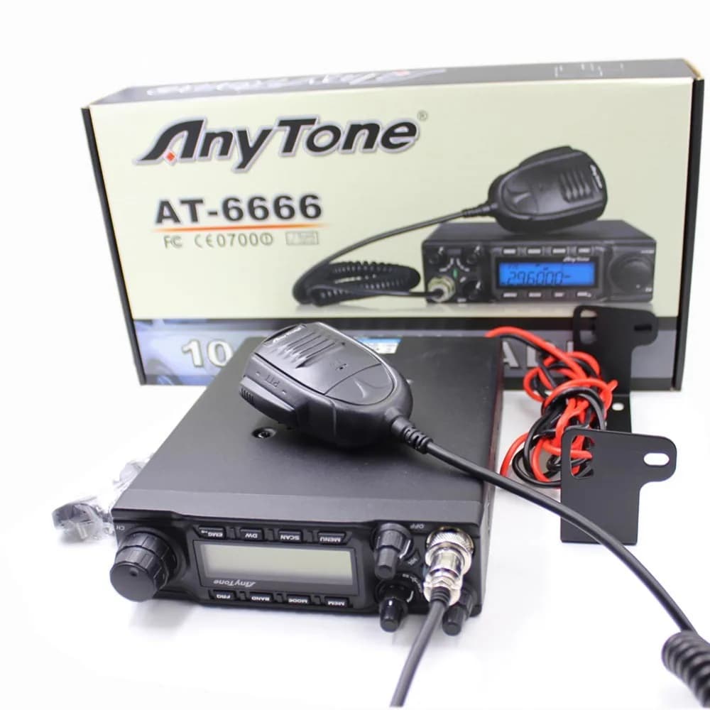 Anytone AT-6666 CB Radio with AM/FM/SSB 10 Meter Mobile Transceiver and 40 Channels - 28.000-29.699 MHz