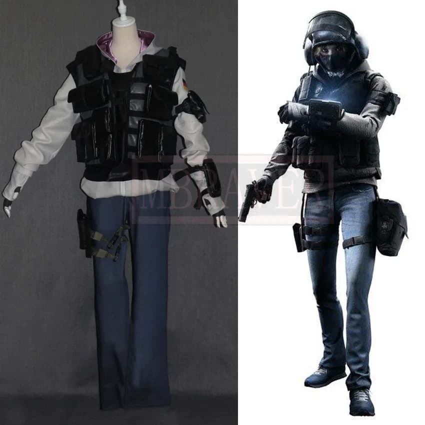 Custom-Made Tom Clancy's Rainbow Six Siege IQ Monika Weiss Halloween Uniform Outfit Cosplay Costume