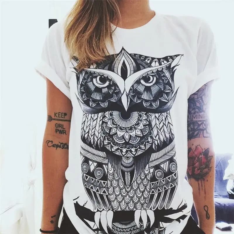 Print Punk Rock Fashion Graphic Tees - Vibe With Me | Summer Women Designer Clothing T-Shirt | European Style