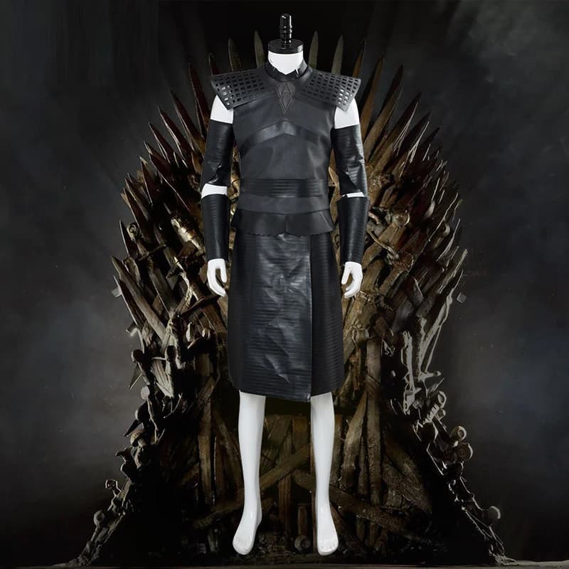 Game of Thrones Season 8 Night King Cosplay Costume - White Walker Commander Outfit for Men, Halloween Carnival Performance Costume