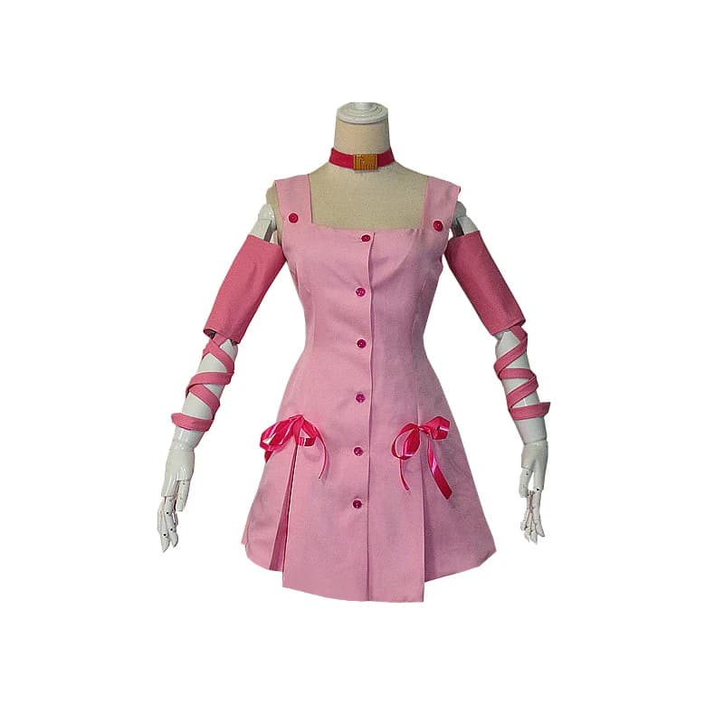 JoJo's Bizarre Adventure Sugimoto Reimi Cosplay Costume Pink Dress with Accessories for Women