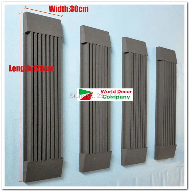 HIFI Home Theater Concert Hall Wall Tiles Absorbers - Acoustical Studio Foam 4set, 120*30*7.5cm Acoustic Foam