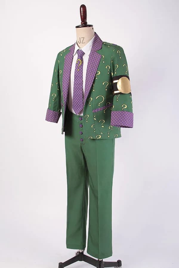 Batman: Arkham City Riddler Dr. Edward Nigma Cosplay Costume - Perfect for Halloween Party