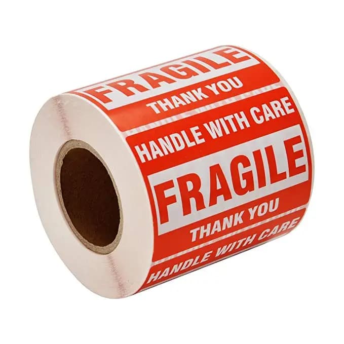 500pcs 2*3inch Fragile Stickers Handle with Care Warning Packing/Shipping Labels Stickers THANK YOU Permanent Adhesive Sticker