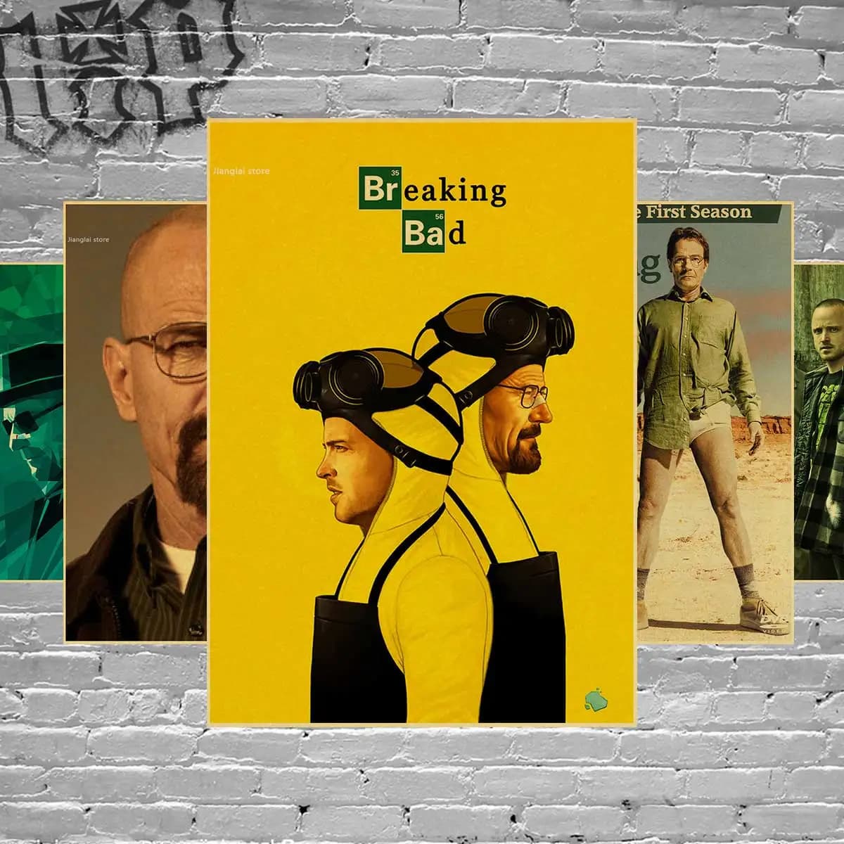 Breaking Bad Vintage Poster - Classic American Drama Retro Kraft Paper Wall Decor for Bar, Pub, and Home