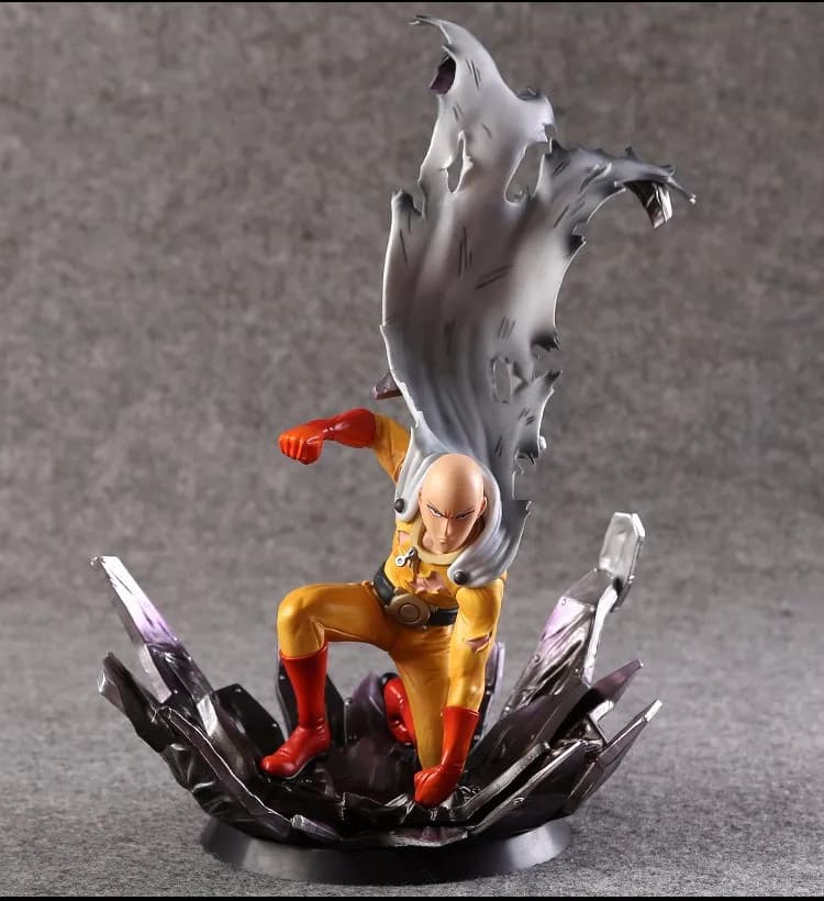 One Punch Man Saitama Sensei Action Figure | 240mm PVC Statue | Genos Model Toy from One-Punch Man Anime