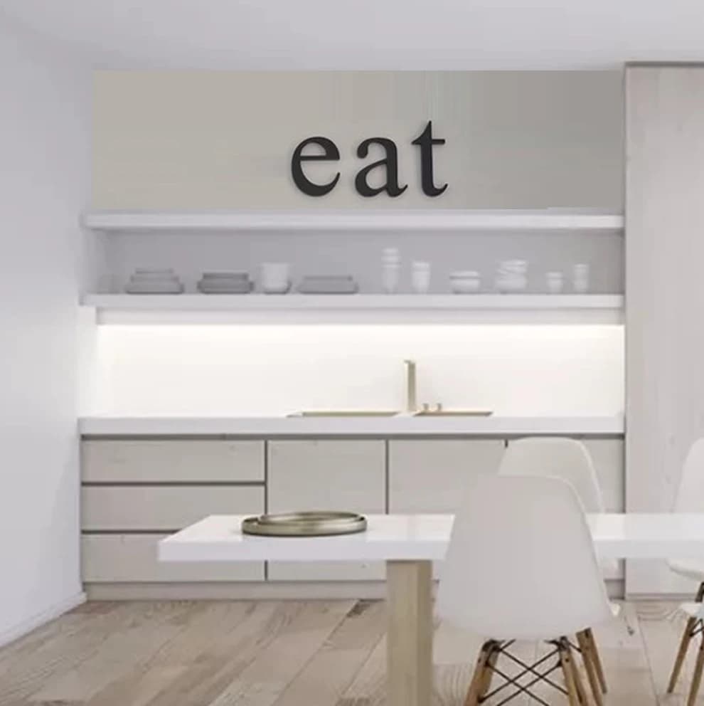 Original Font Wooden EAT Letters - Kitchen Wall Decor and Signs for Kitchen Decoration