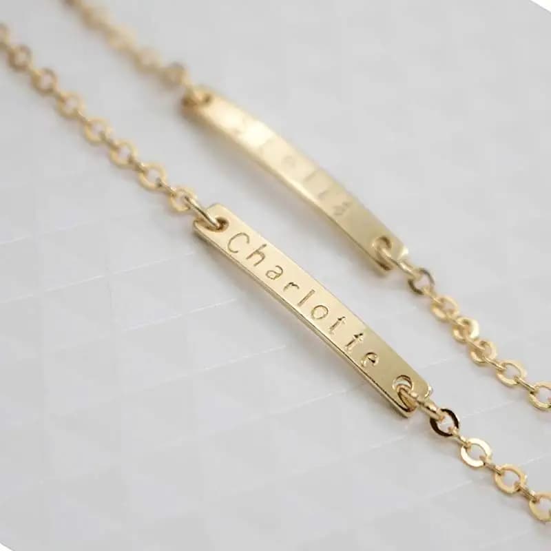 Custom Baby Name Bracelet Girls Adjustable Toddler Child ID Gold Bracelets Stainless Steel Solid Safty Nameplate Birthday Gift