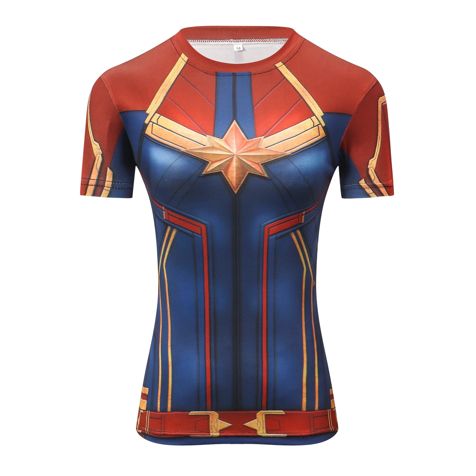 Avengers 4 Endgame 3D Printed Captain Marvel T-Shirt Women Compression Short Sleeve T-Shirt Women Cosplay Costume For Female